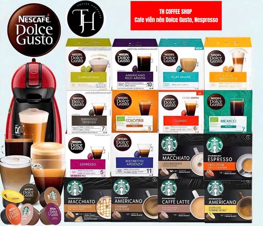 Cà phê viên nén Nescafe/ Starbucks Dolce Gusto 12 - 16 viên/hộp các loại