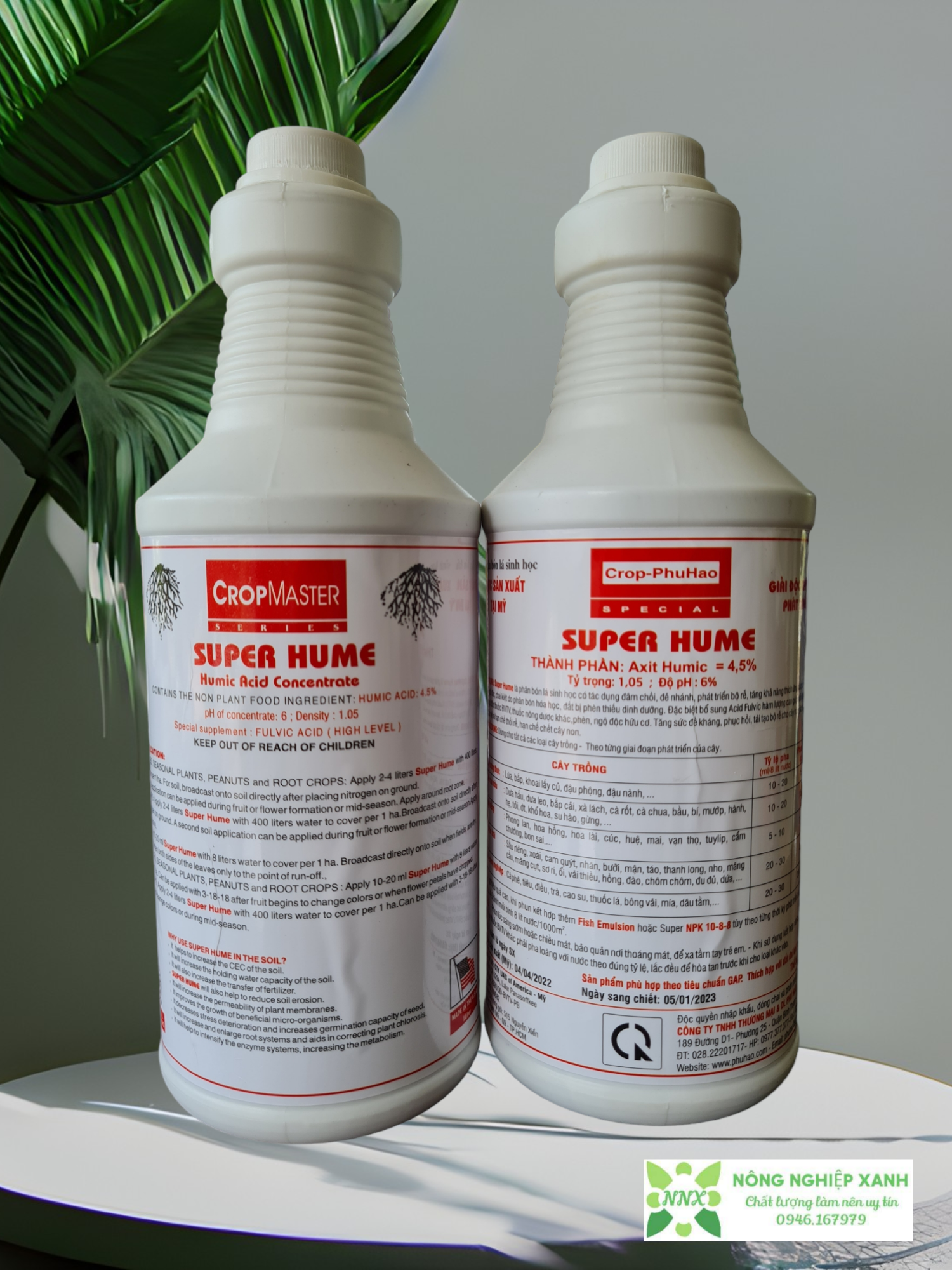 Phân bón hữu cơ super hume chai 1 lít - ra rễ mạnh, xuất xứ mỹ.