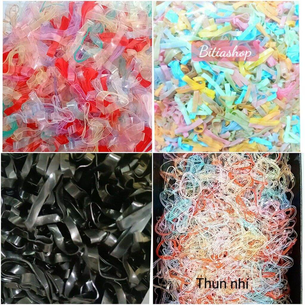 100gr thun cột tóc đen và nhiều màu