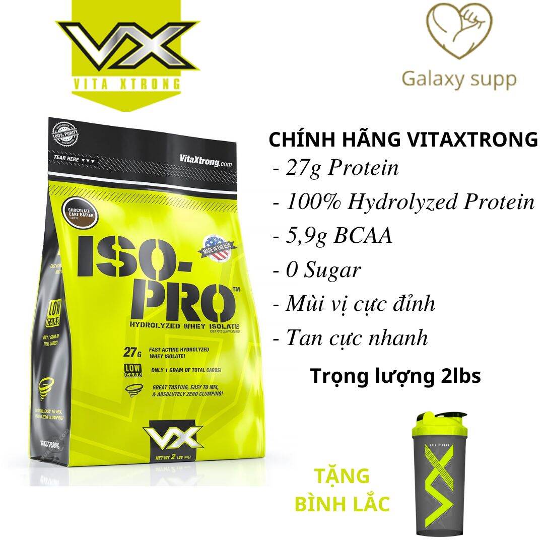 VITAXTRONG ISO PRO WHEY PROTEIN HYDROLYZED TĂNG CƠ 2LBS