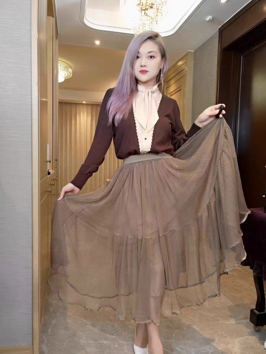 CHÂN VÁY XOÈ VON TƠ 2 LỚP