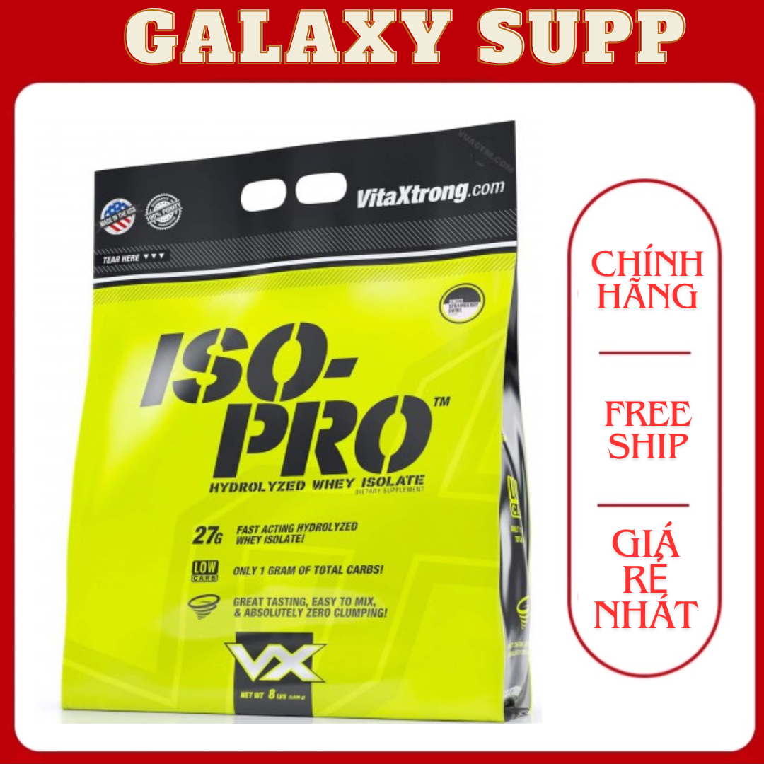 Vitaxtrong Iso Pro Whey Protein Hydrolyzed Isolate Tăng Cơ Tinh Khiết 8lbs