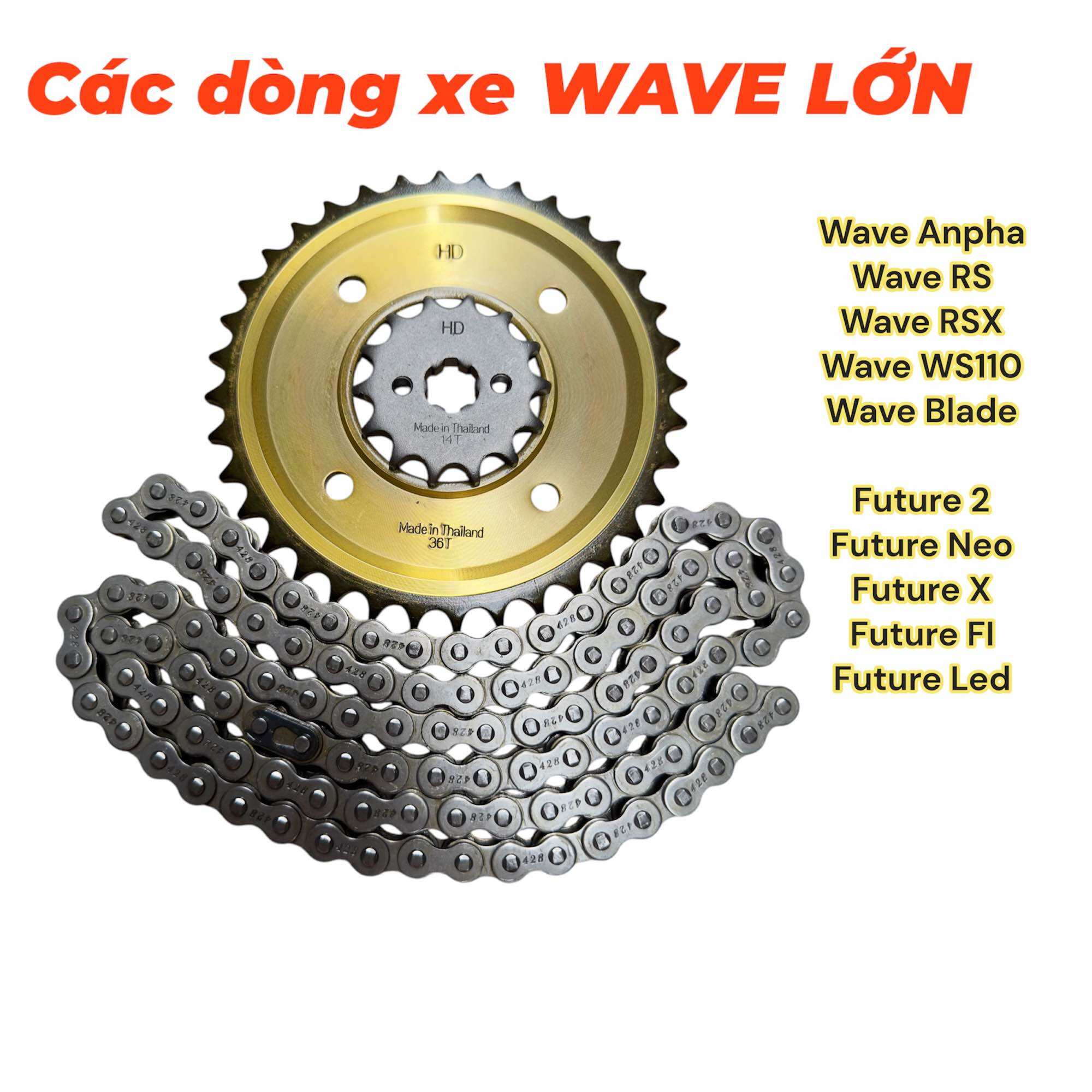Nhông Sên Đĩa SAWADI Wave Anpha/ Wave S110/Wave RSX 110/Future/Blade