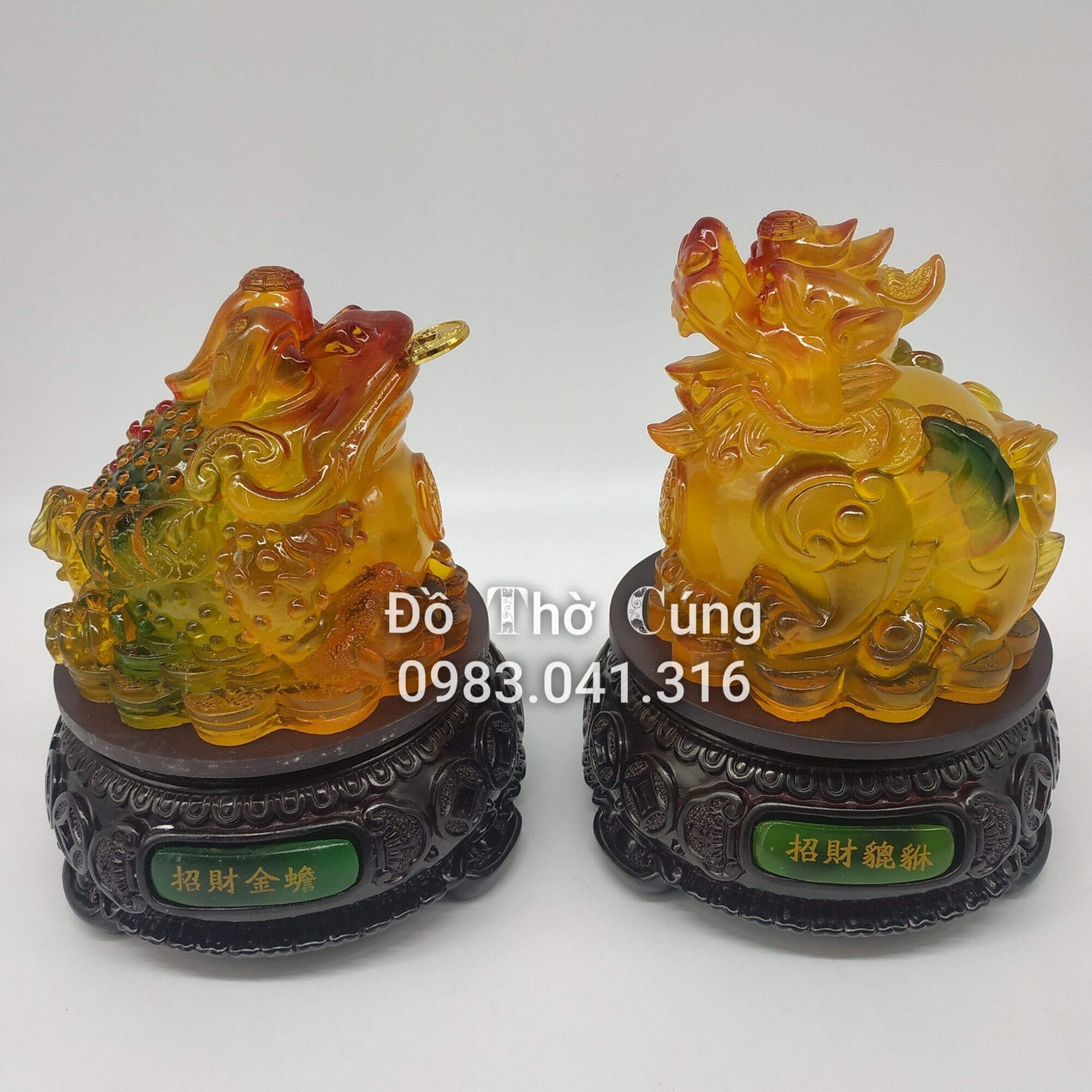 Cóc tỳ hưu đế gỗ, Thiềm thừ phong thủy ( 1 cặp )