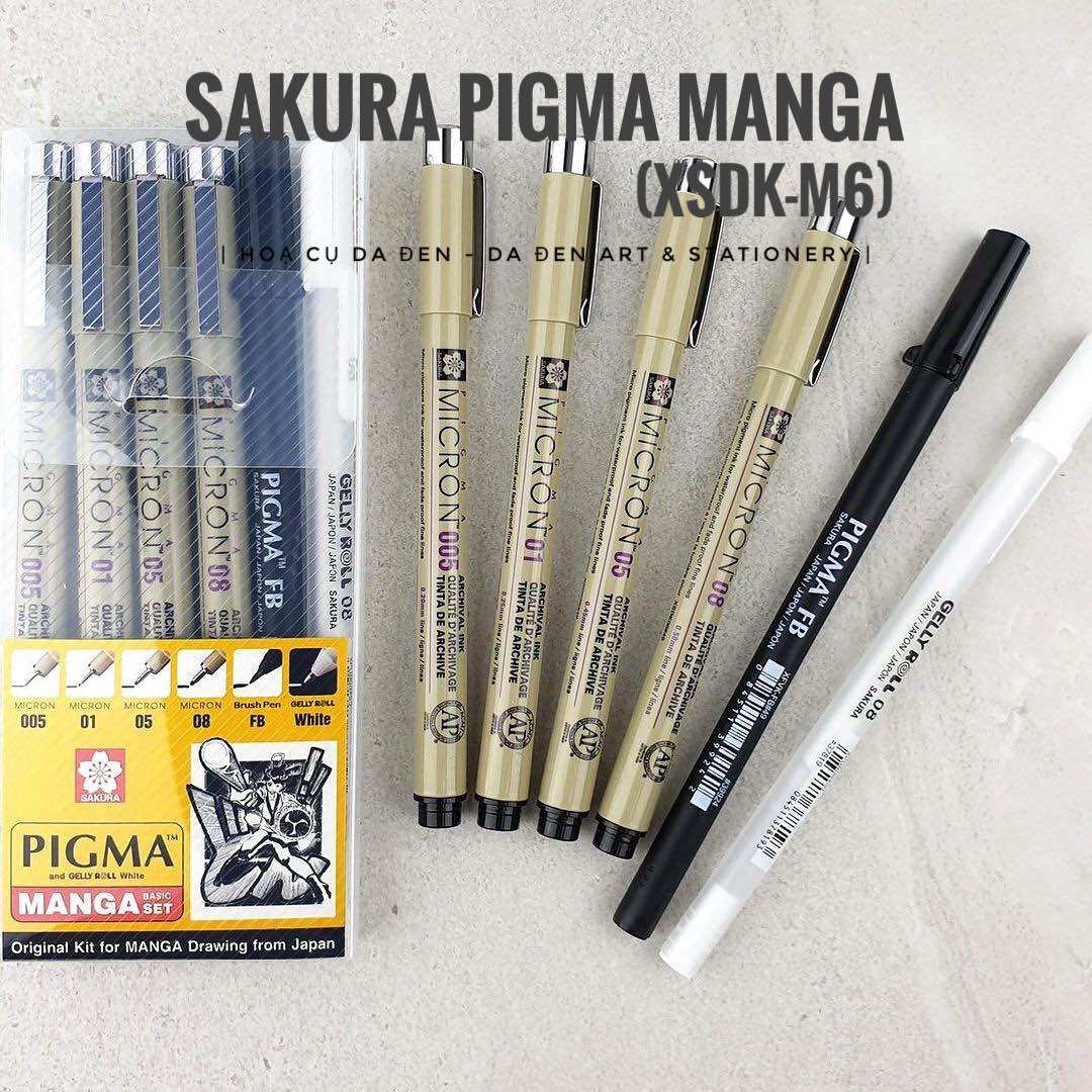 [HCM]Bộ 6 Bút Vẽ Manga Sakura Micron