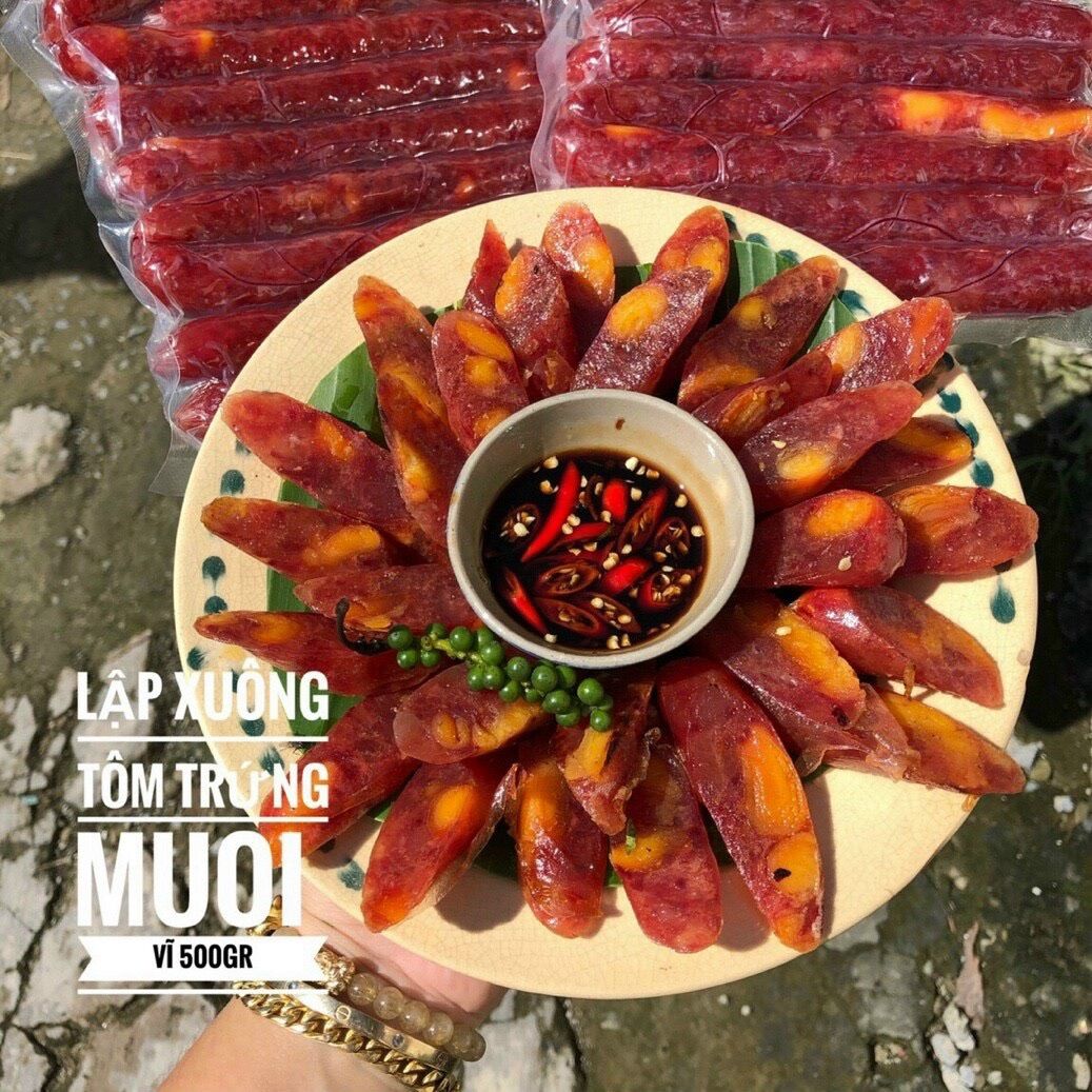Lạp xưởng tôm trứng muối 500g