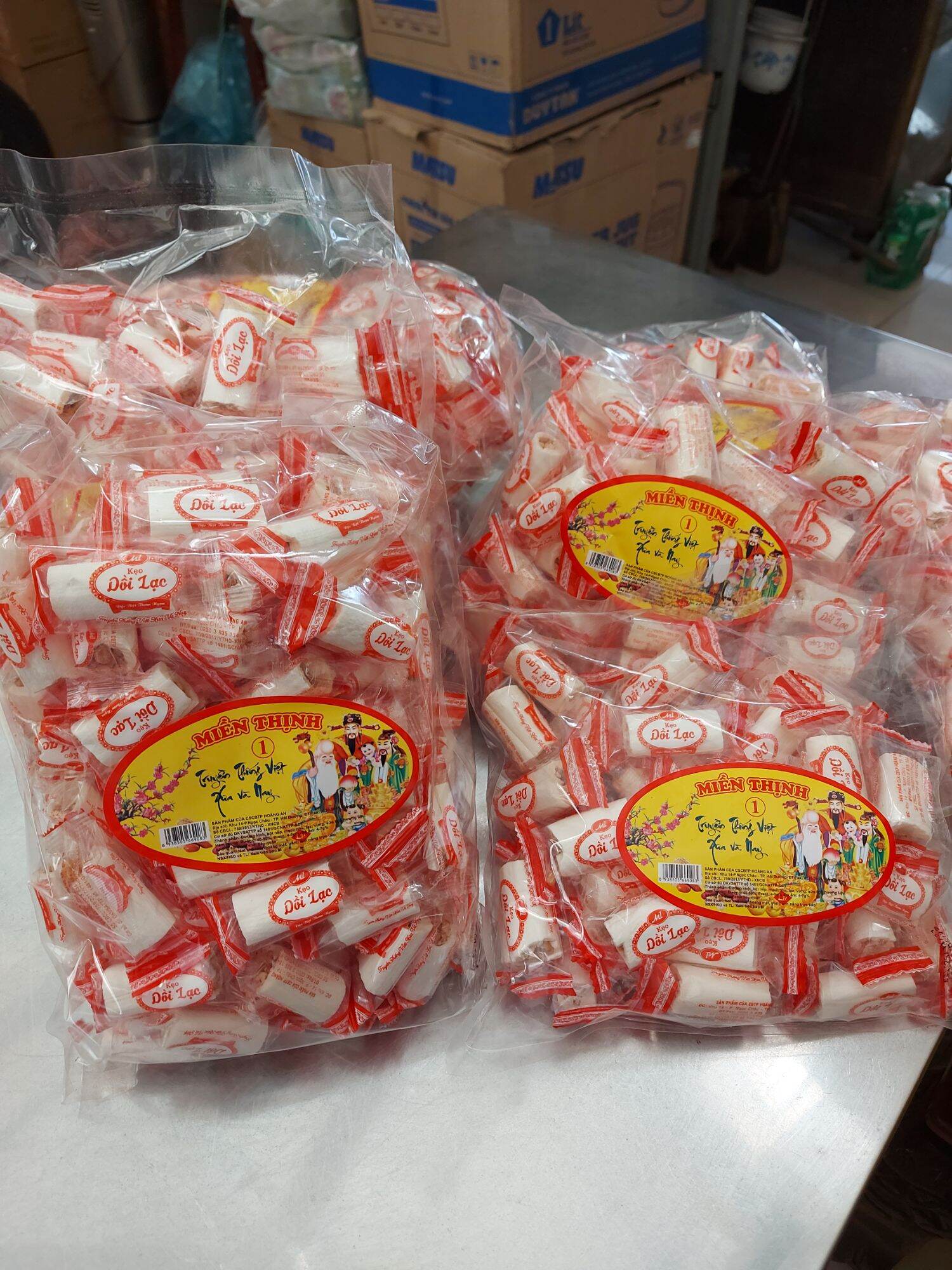 Kẹo dồi lạc 900g, thấy là tết, giòn giòn, hương vị truyền thống