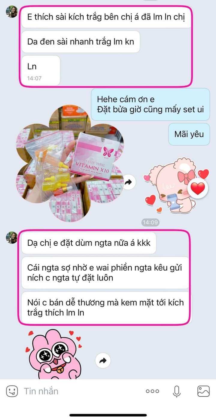 Sét kích trắng vitamin X10 MyÔ