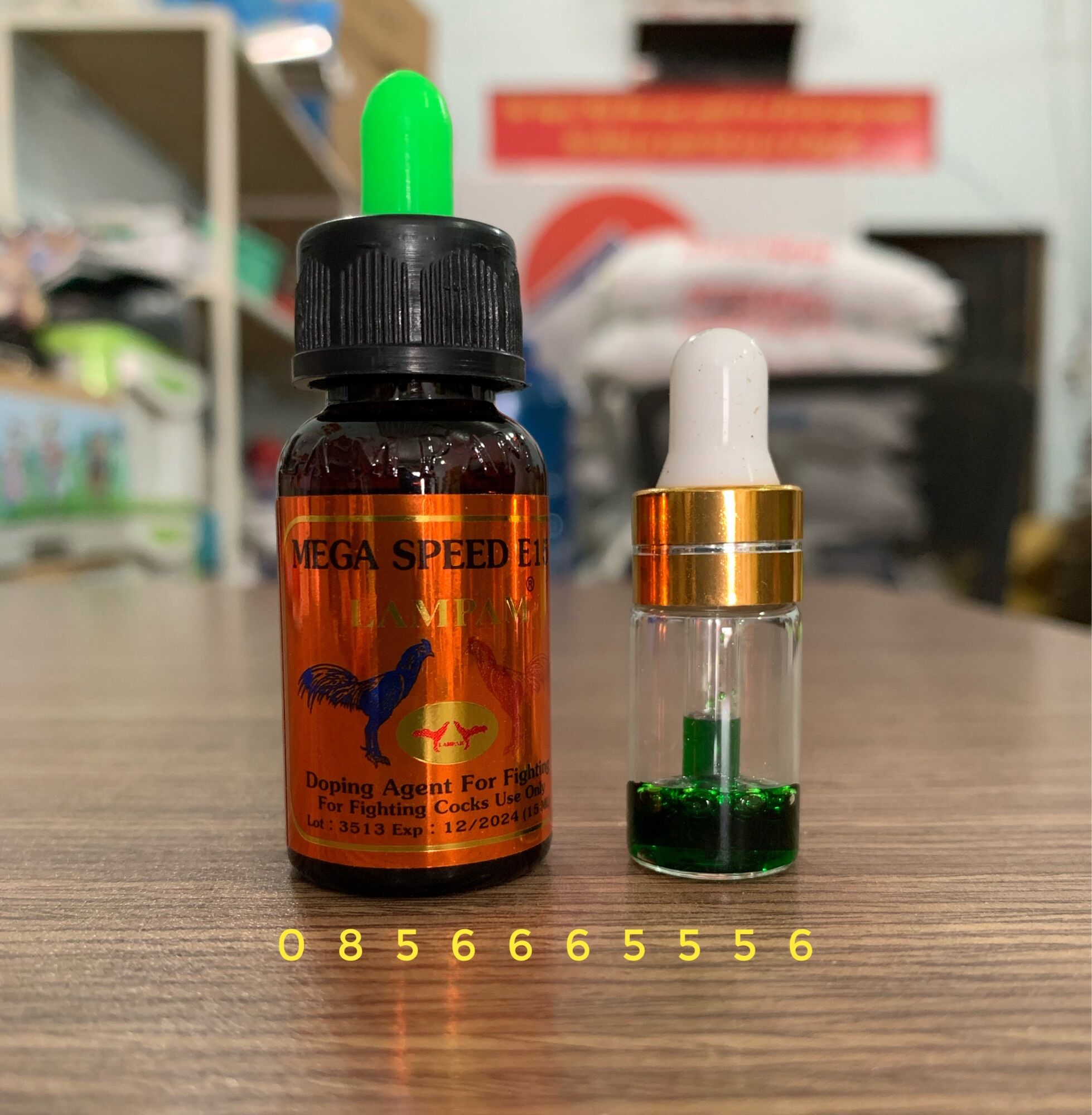 Chai 15ml nhỏ đá tăng bo lì đòn chống ói cho gà - mega speed e15