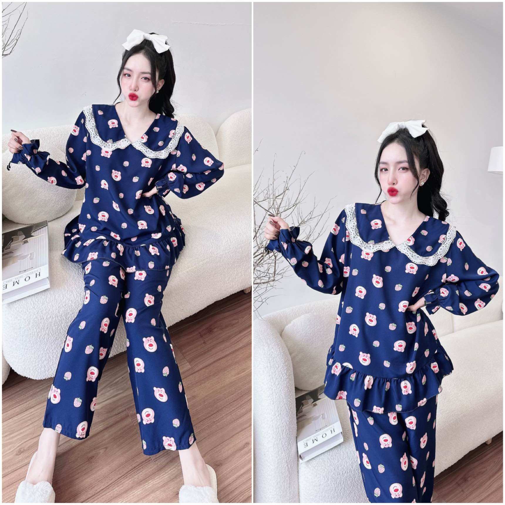 (50-100kg) Bộ Mặc Nhà Lụa Tiểu Thư Bigsize - Mẫu mã đa dạng, siêu kute