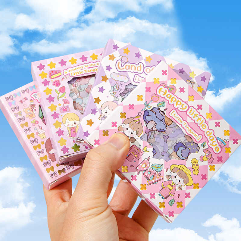 Hộp 100 tấm hình dán sticker 8x8cm
