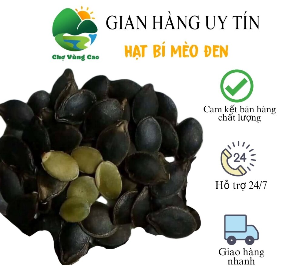 500g hạt bí mèo đen