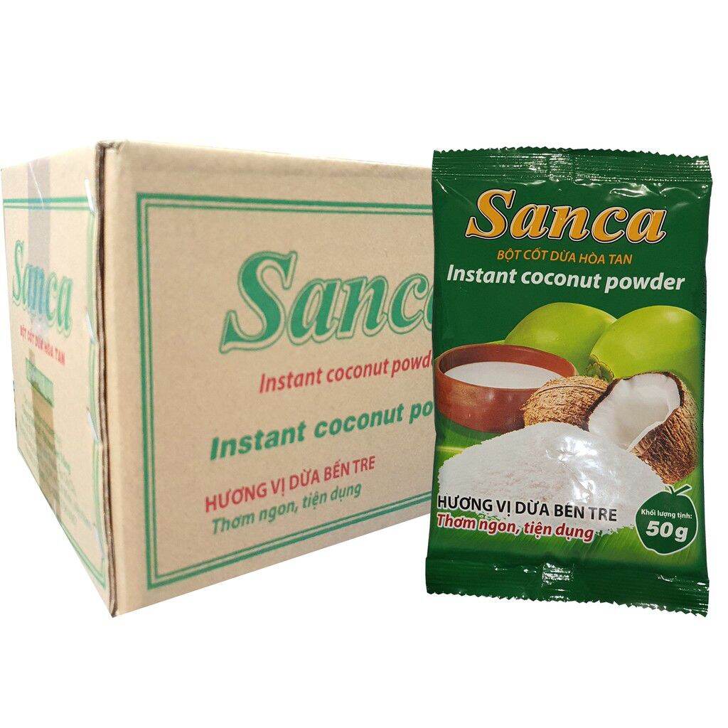 Combo 10 gói bột cốt dừa sanca gói 50g