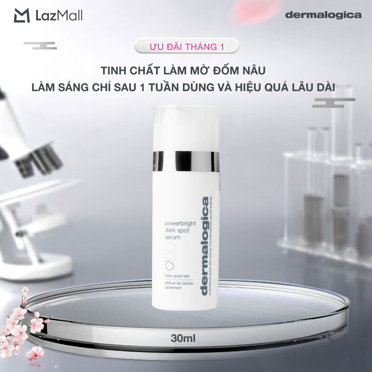 Mới! Tinh chất dermalogica powerbright dark spot serum làm mờ đốm nâu làm sáng chỉ sau 1 tuần dùng v