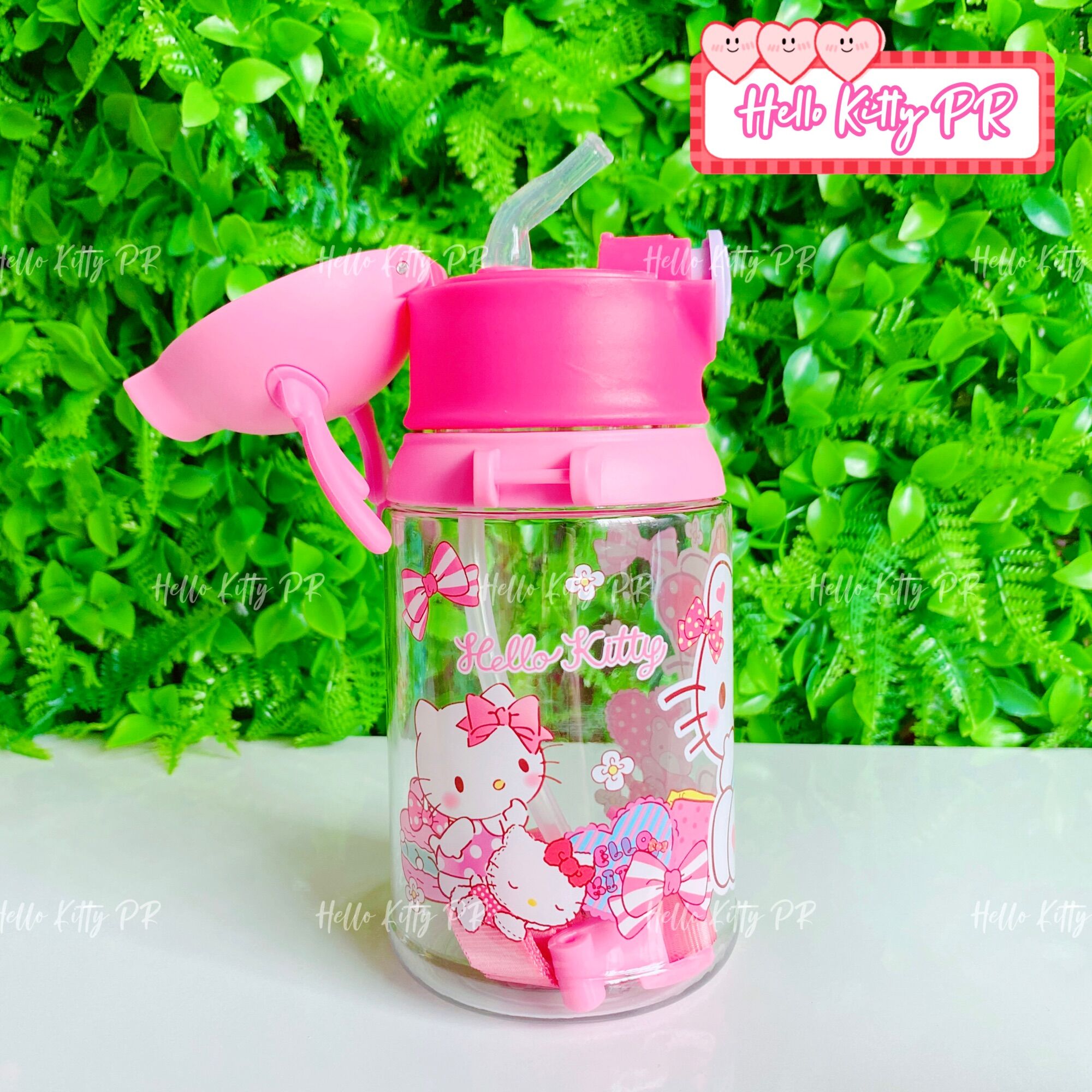 Bình nước 450ml có dây đeo Ponny - HelloKitty - Doremon Doraemon