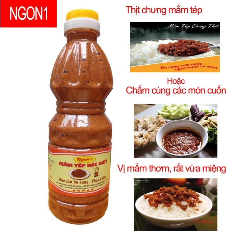 1 Lít mắm tép chưng thịt đặc sản Ba Làng