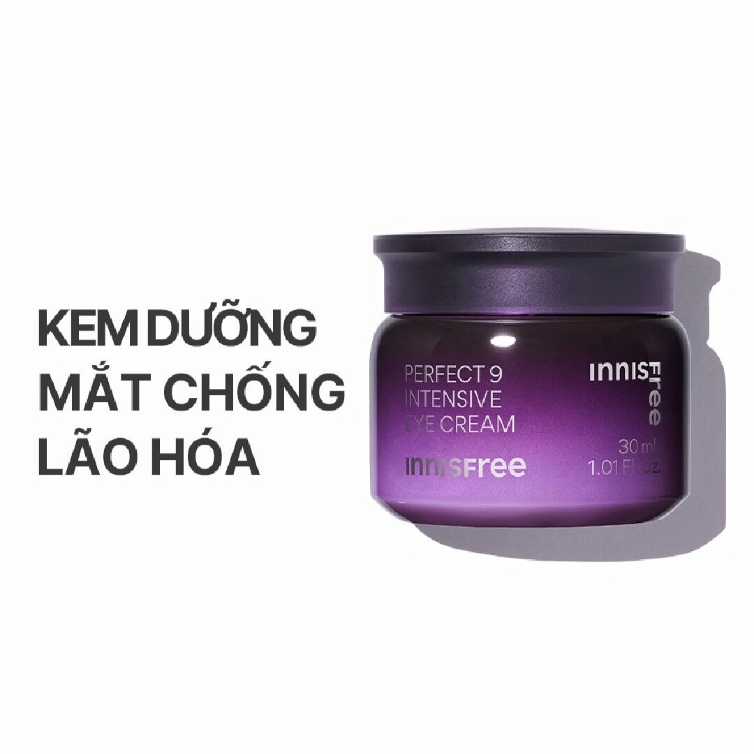 Kem dưỡng vùng da mắt ngăn ngừa lão hóa chuyên sâu innisfree Perfect 9 Intensive Eye 30ml