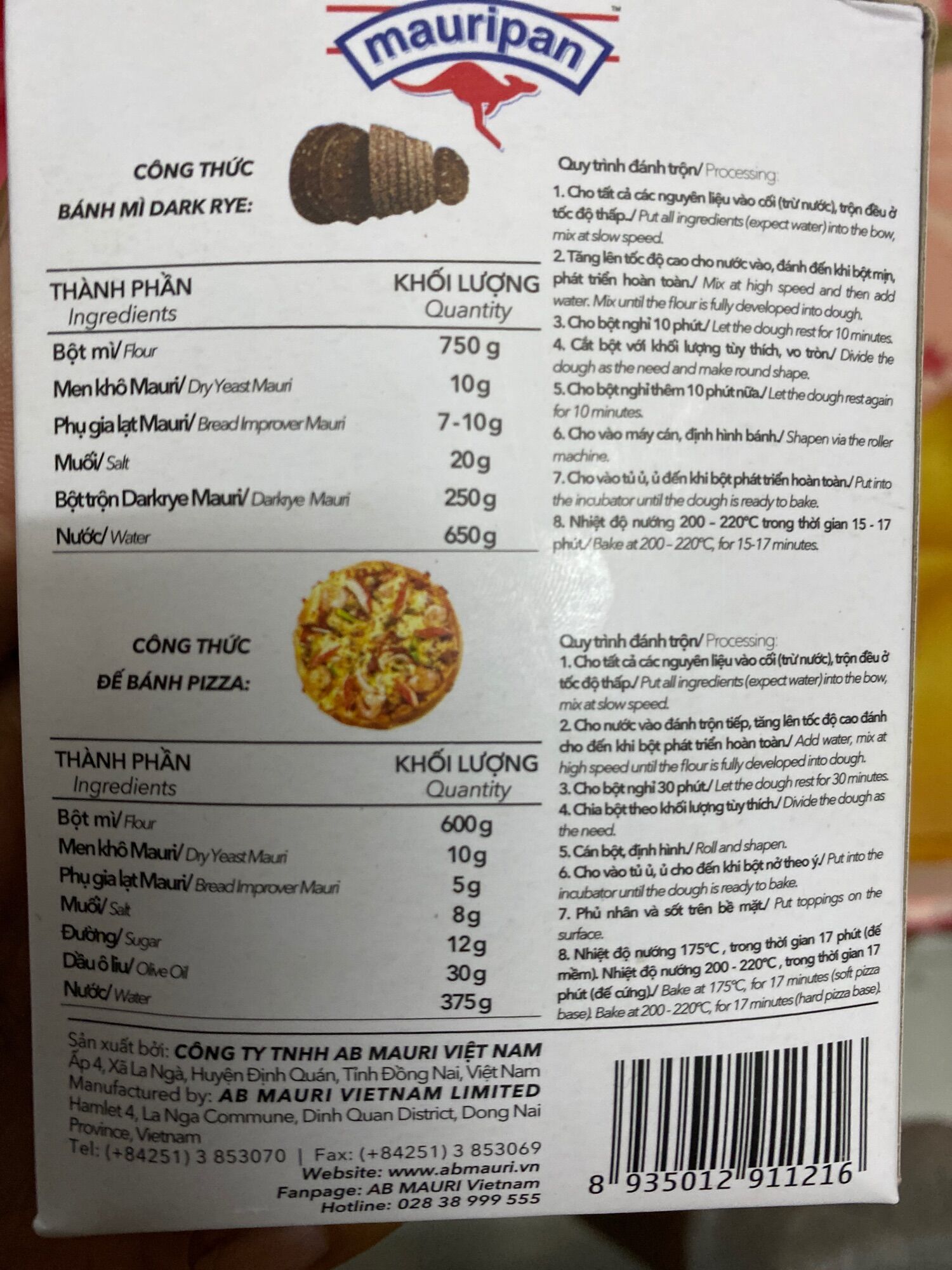Men Khô Mauripan 5gói/10g