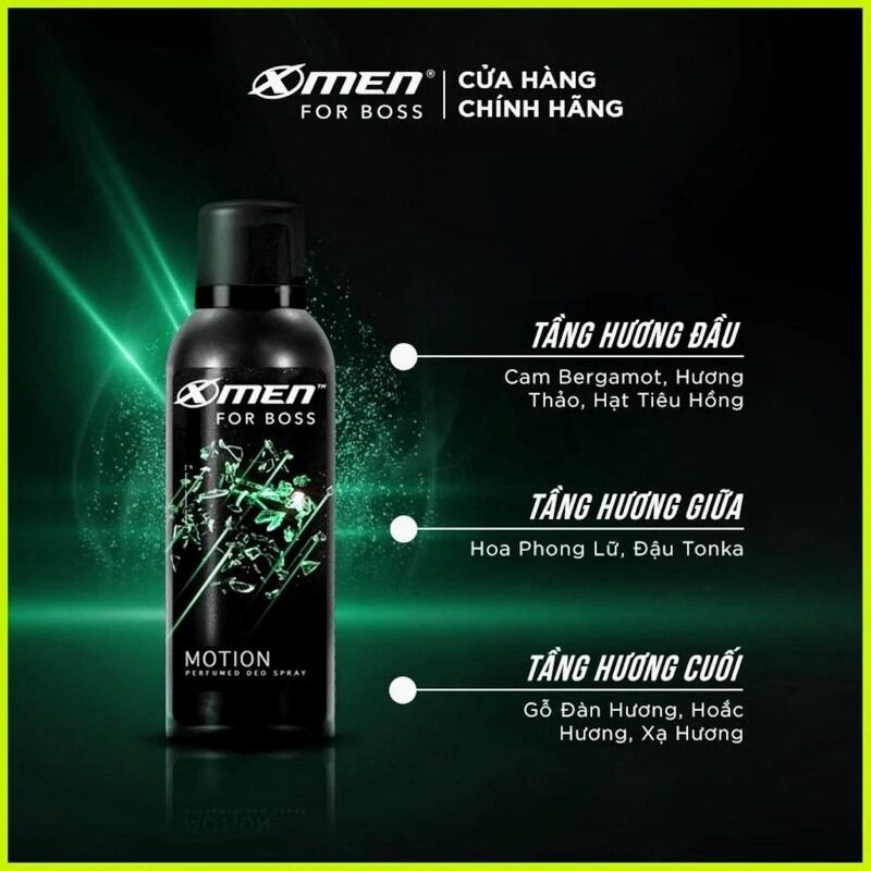 Xịt khử mùi cơ thể Xmen 150ml