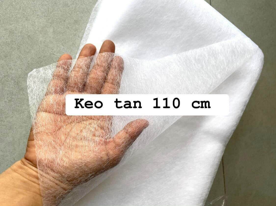 1m Keo tan - Keo ủi tan mếch mex ủi tan bản 110cm kết dính 2lớp vải dùng trong may mặc