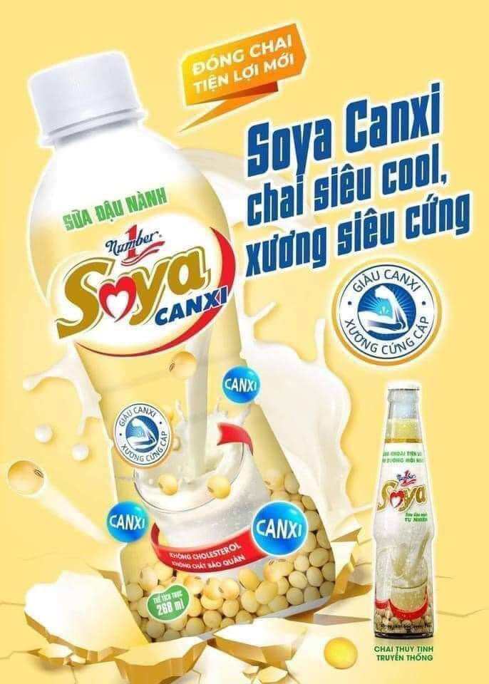 Thùng 24 chai sữa đậu nành Soya, mỗi chai 268ml