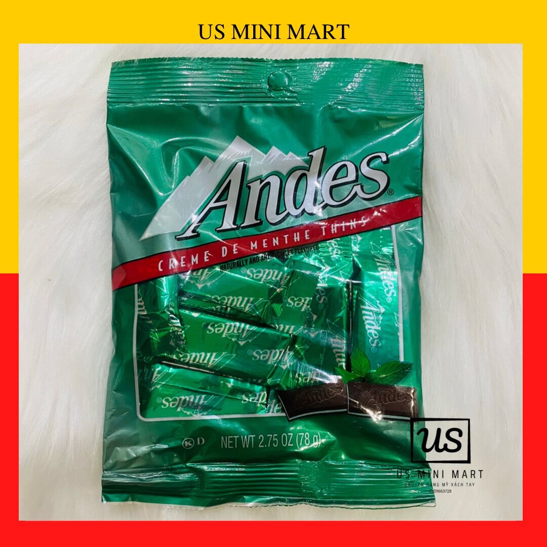 Chocolate Andes Nhân bạc hà ,78g