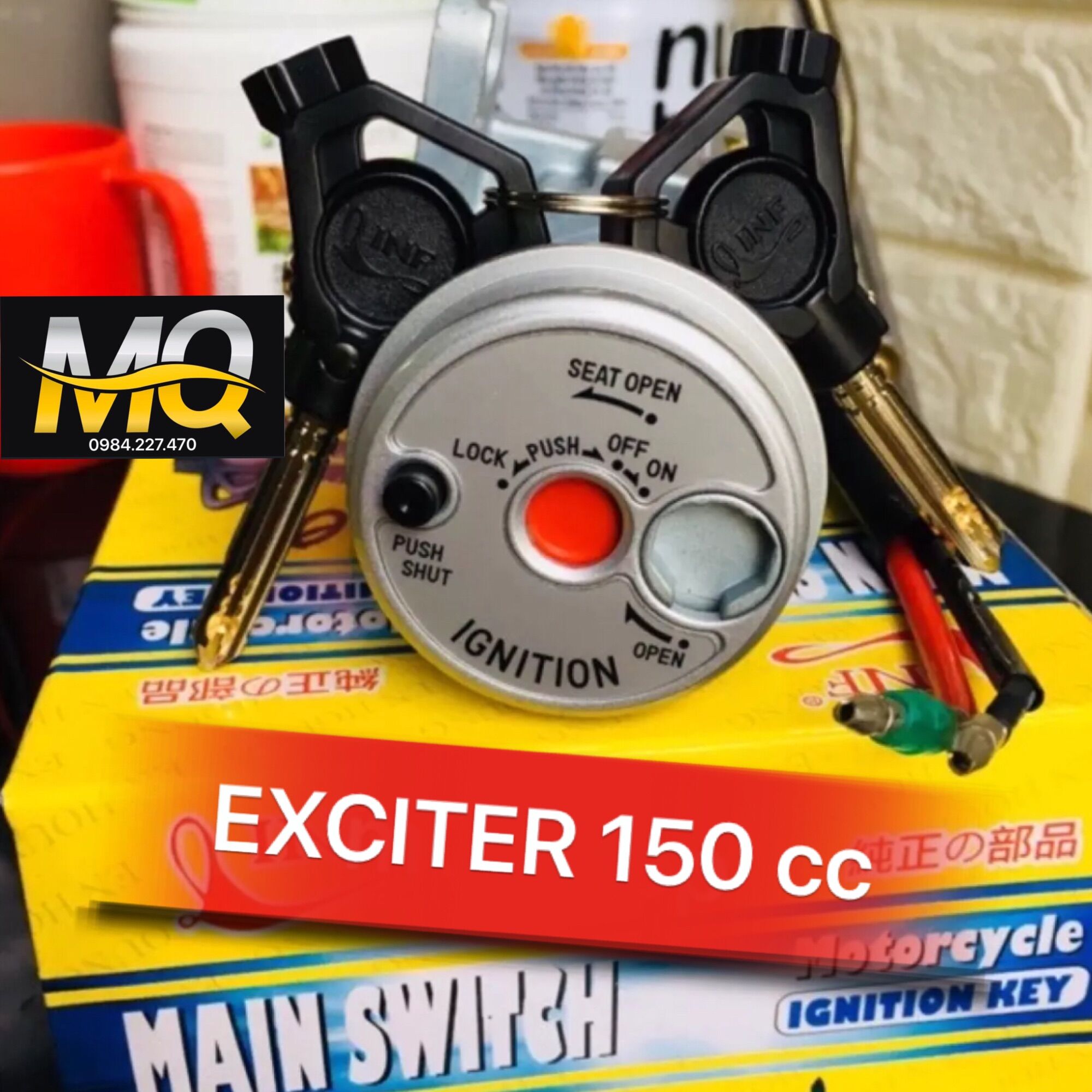 BỘ Ổ KHOÁ XE EXCITER 150cc 8 CẠNH (XEM ẢNH + VIDEO )