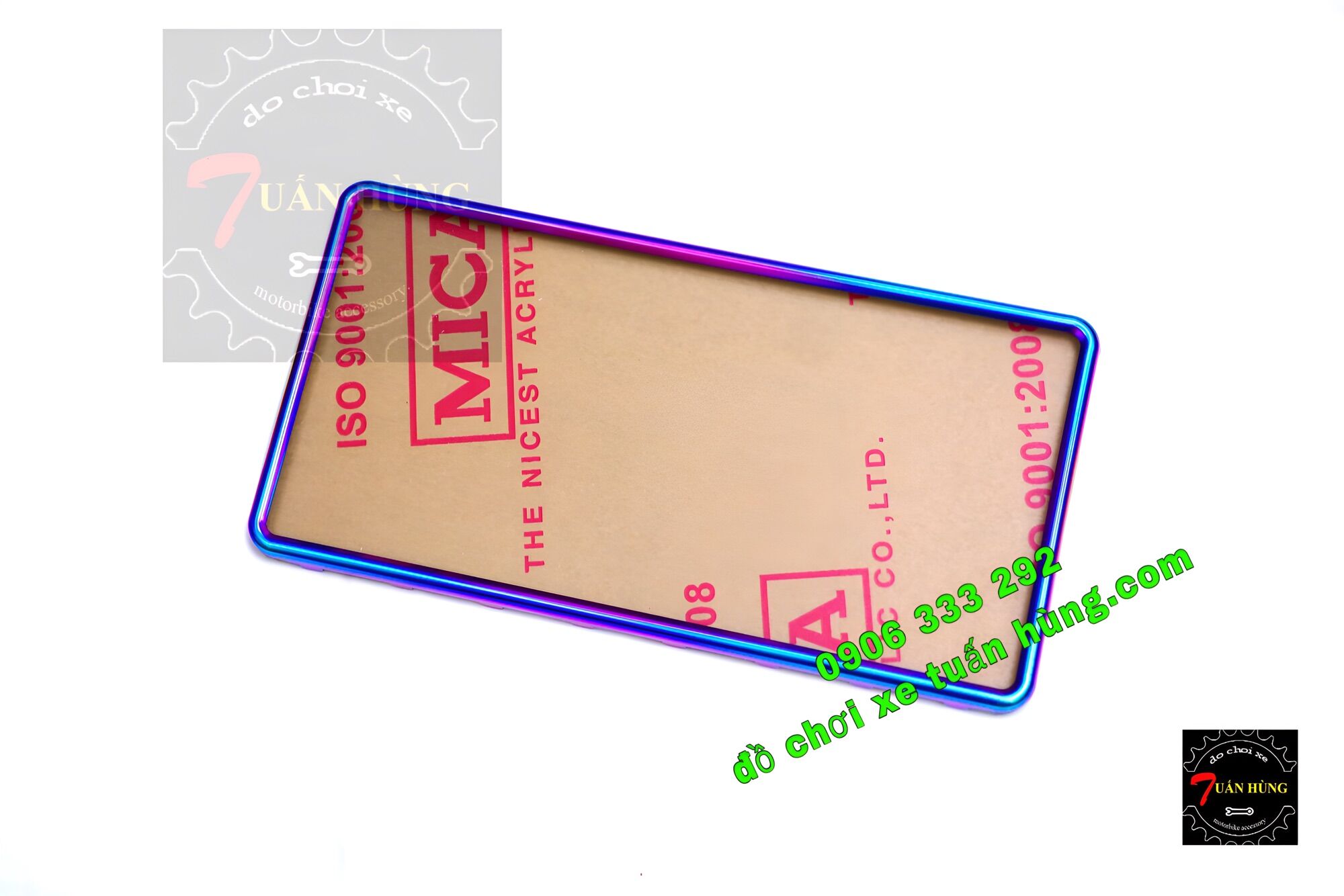 Khung Biển Số Ô Tô Mẫu Mới 7 Màu/Titan - (Tặng mica, đế sau, pat đầy đủ)