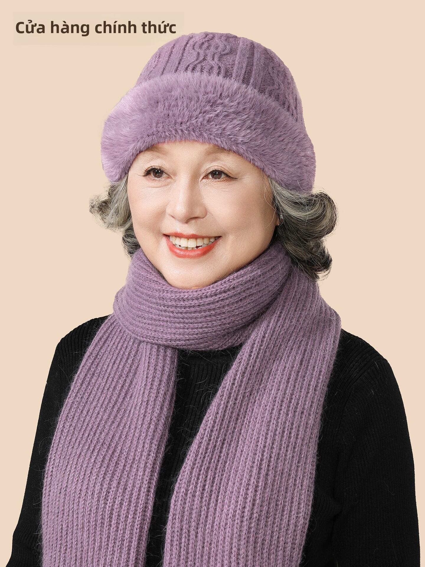 FHI | Winter Wool Hat for Seniors Women Warm and Anti-cold Giá  919,000 Đồng*Miễn phí vận chuyển