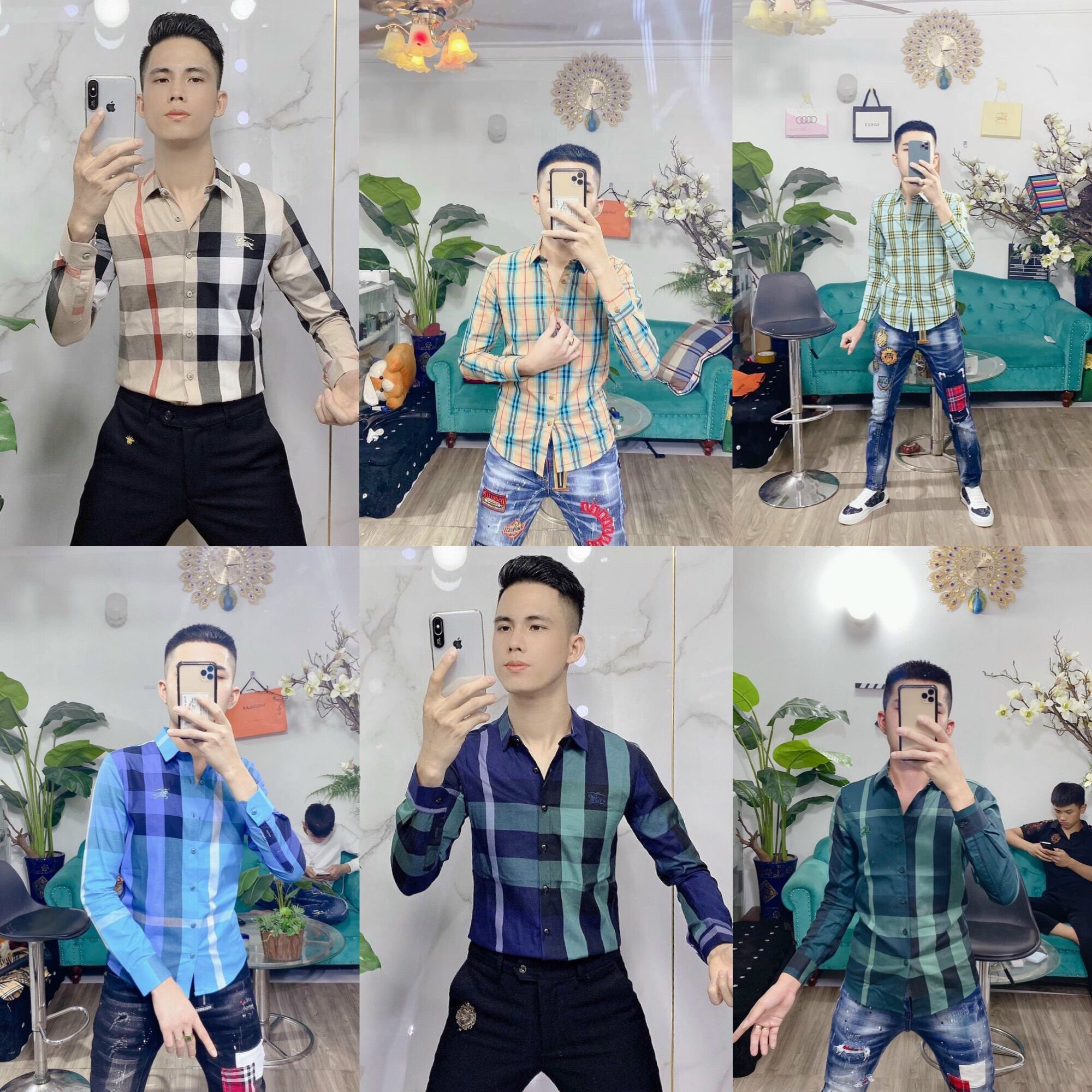 Áo sơ mi kẻ bbr hàng super