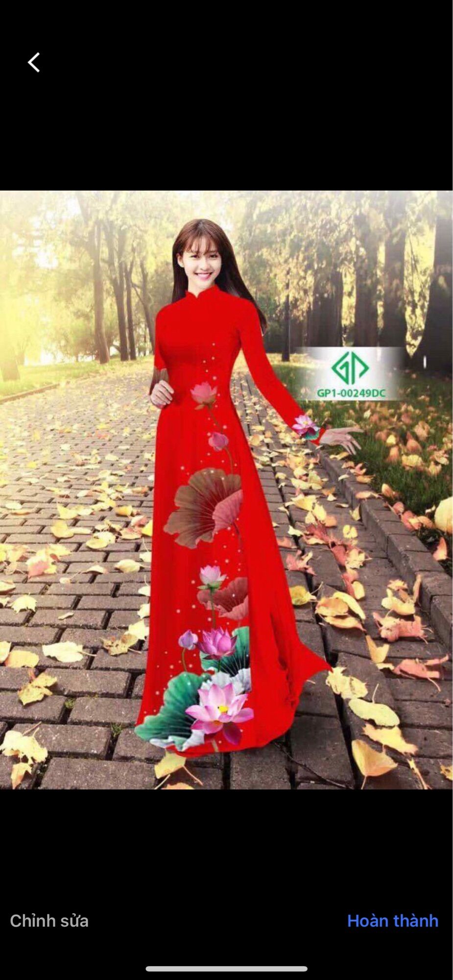 Vải áo dài hoa sen