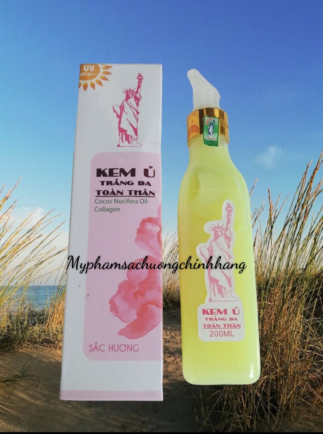 Kem body ủ trắng da sắc hương 200ml