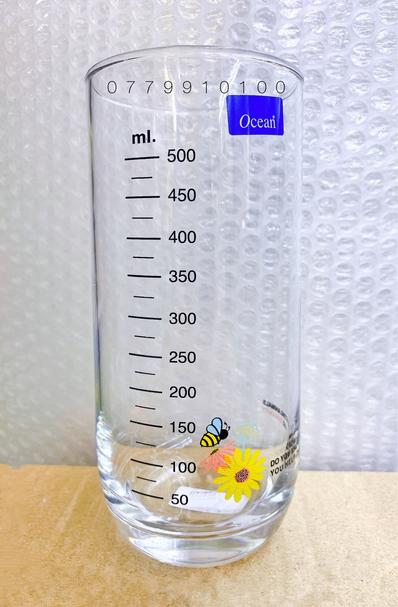 [HCM](ĐƯỢC CHỌN HOA VĂN) Ly thuỷ tinh chia vạch 625ml Ocean