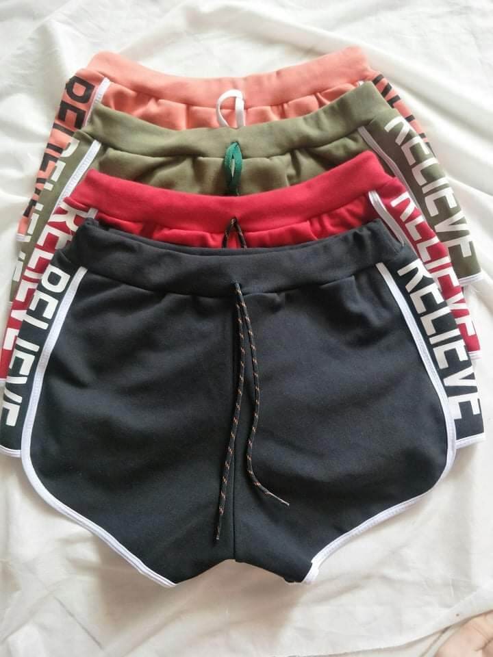 {HCM} QUẦN SHORT NỮ PHỐI CHỮ. ( freesize dưới 70kg tùy chiều cao)