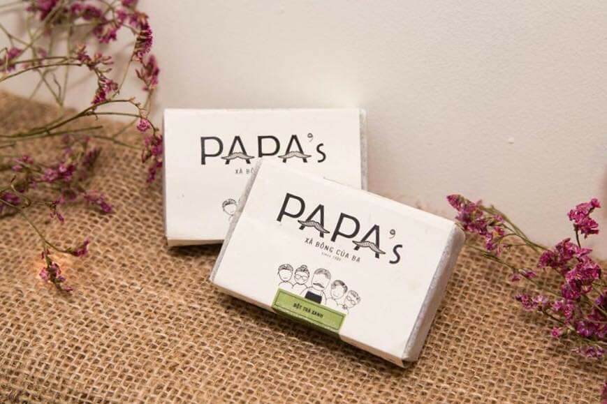 Xà phòng bột trà xanh papa