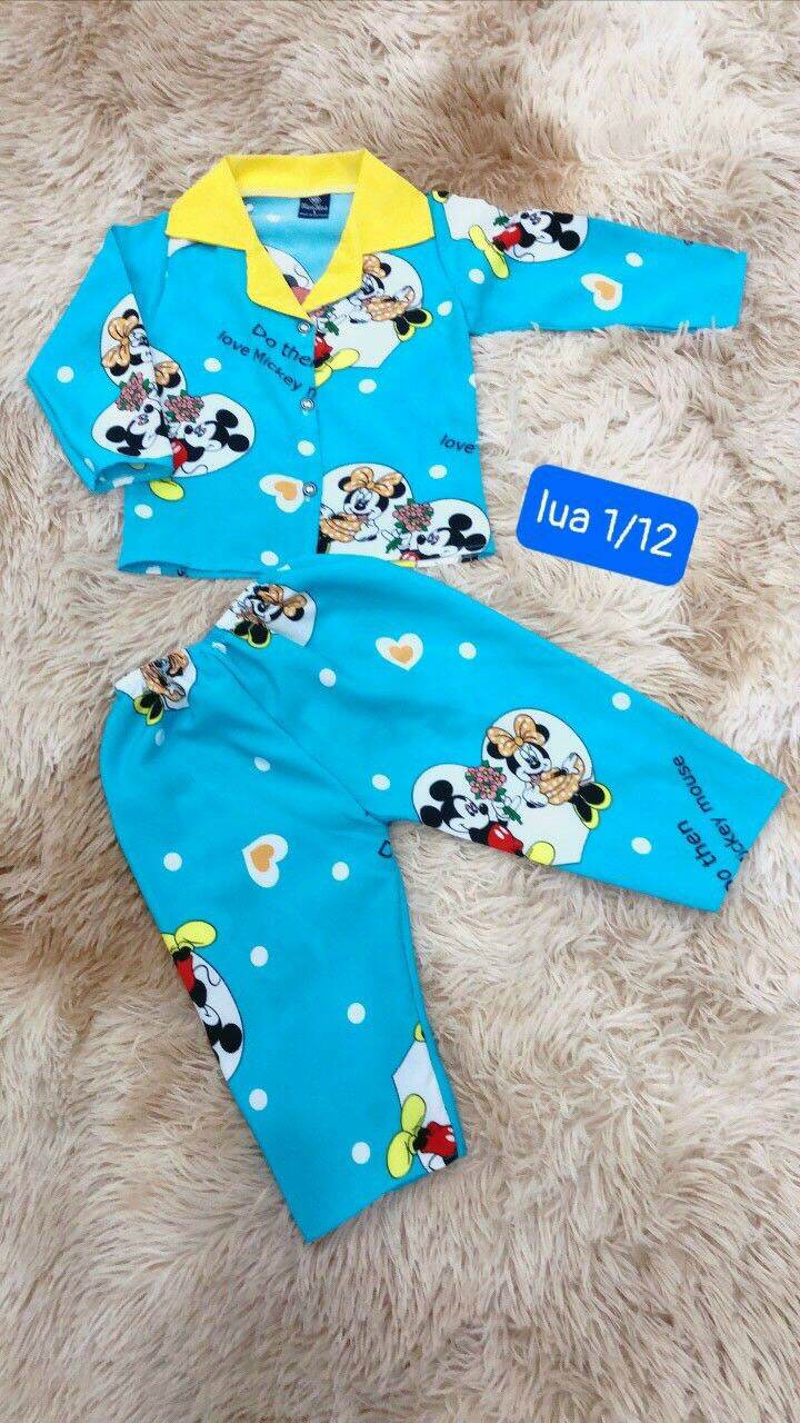 [HCM]Đồ Bộ Pijama Lụa Bé Gái Quần Dài - M60