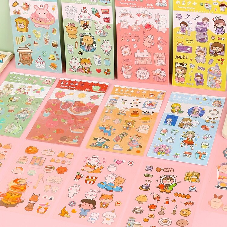 Bộ 6 tấm hình dán sticker pvc chống nước