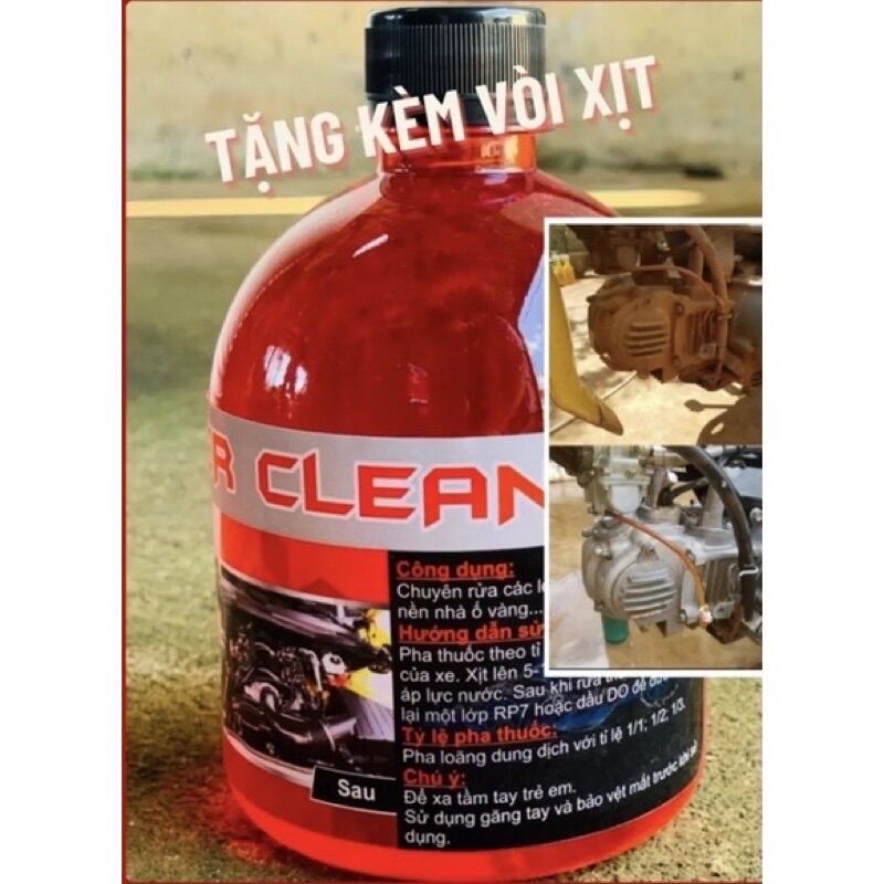 Super clean Tẩy lóc máy kèm vòi xịt