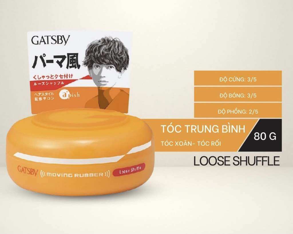 Sáp Wax vuốt tóc nam Gatsby Moving Rubber NHẬT 80g