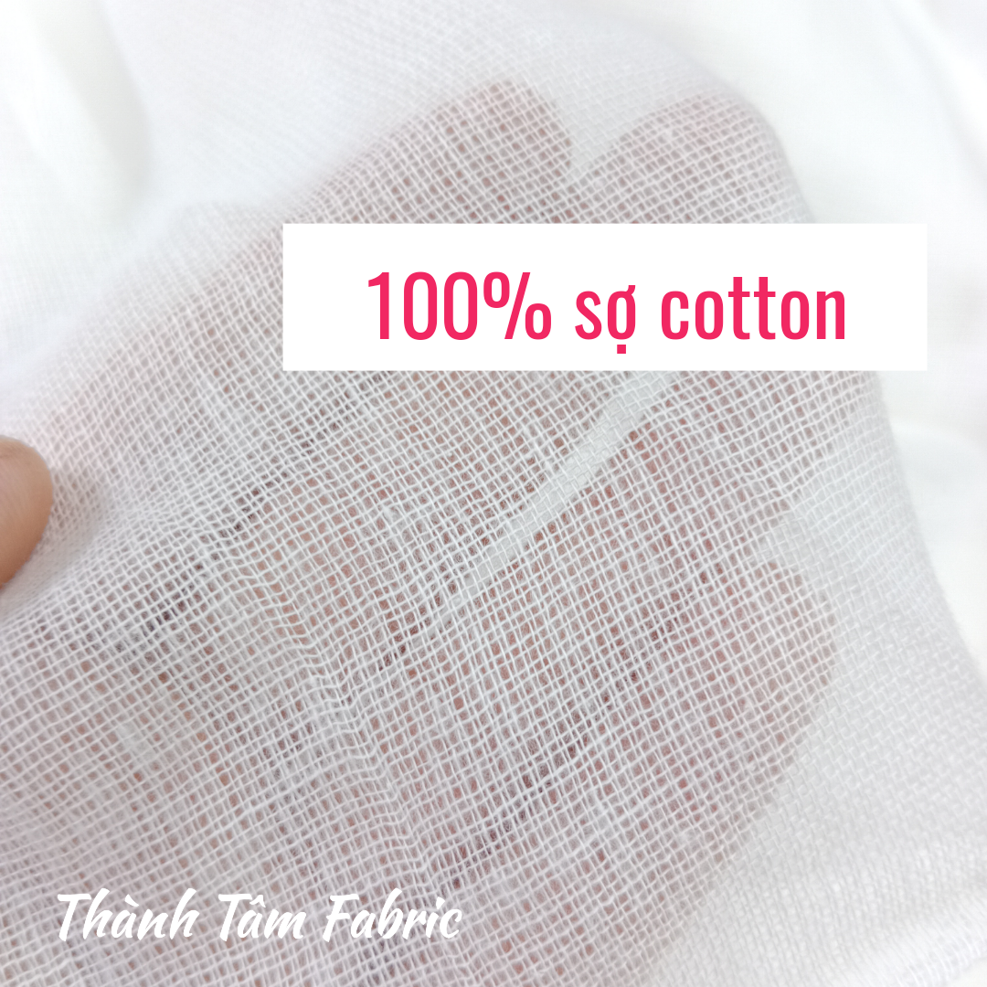 Vải Gạc 100% Cotton May Khăn Sữa / Khăn Mùng Em Bé / Gạc Y Tế