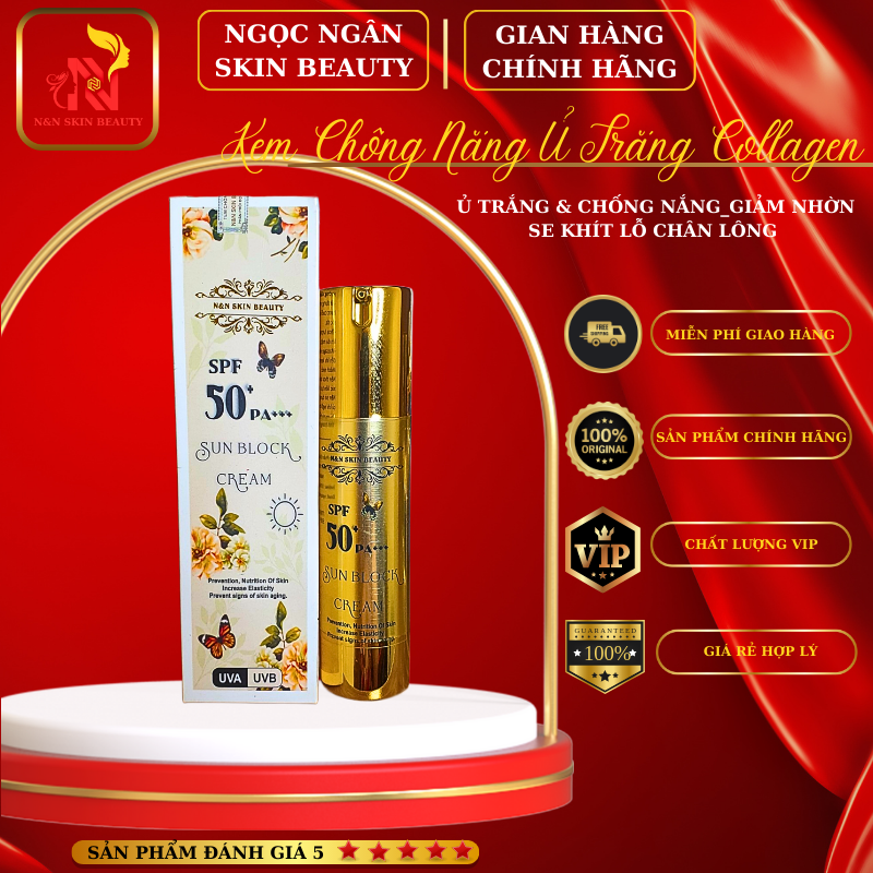Kem chống nắng ủ trắng collagen
