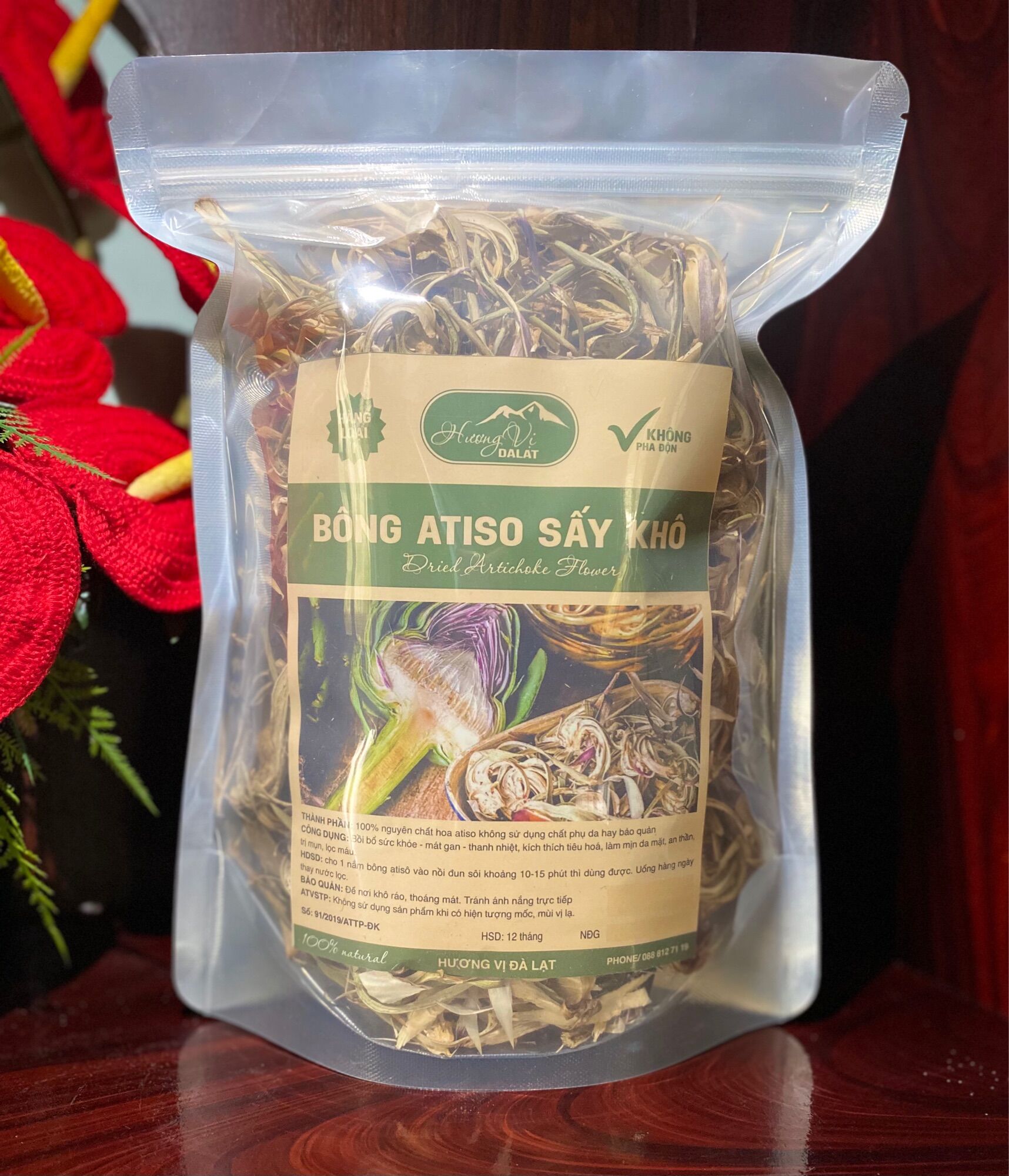 Đẹp da, mát gan giải độc - Bông Atiso khô Đặc sản Đà Lạt 200G