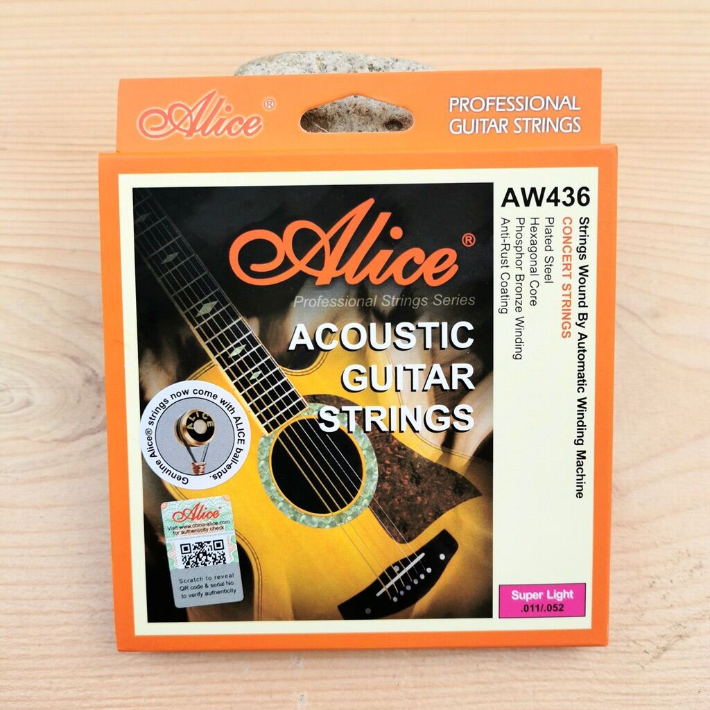 Dây đàn guitar Acoustic alice AW436 Aw432 tặng pick Alice