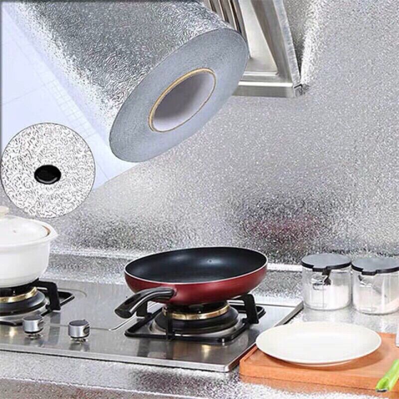 Cuộn giấy bạc dán bếp/dán tường chống thấm:2m-rộng 60cm