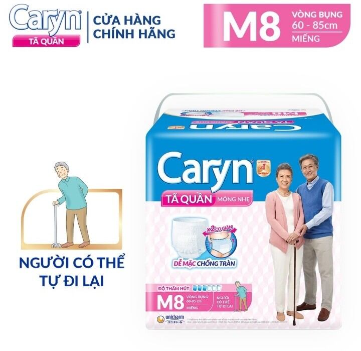 Tã quần Caryn người già M8 miếng mẫu mới