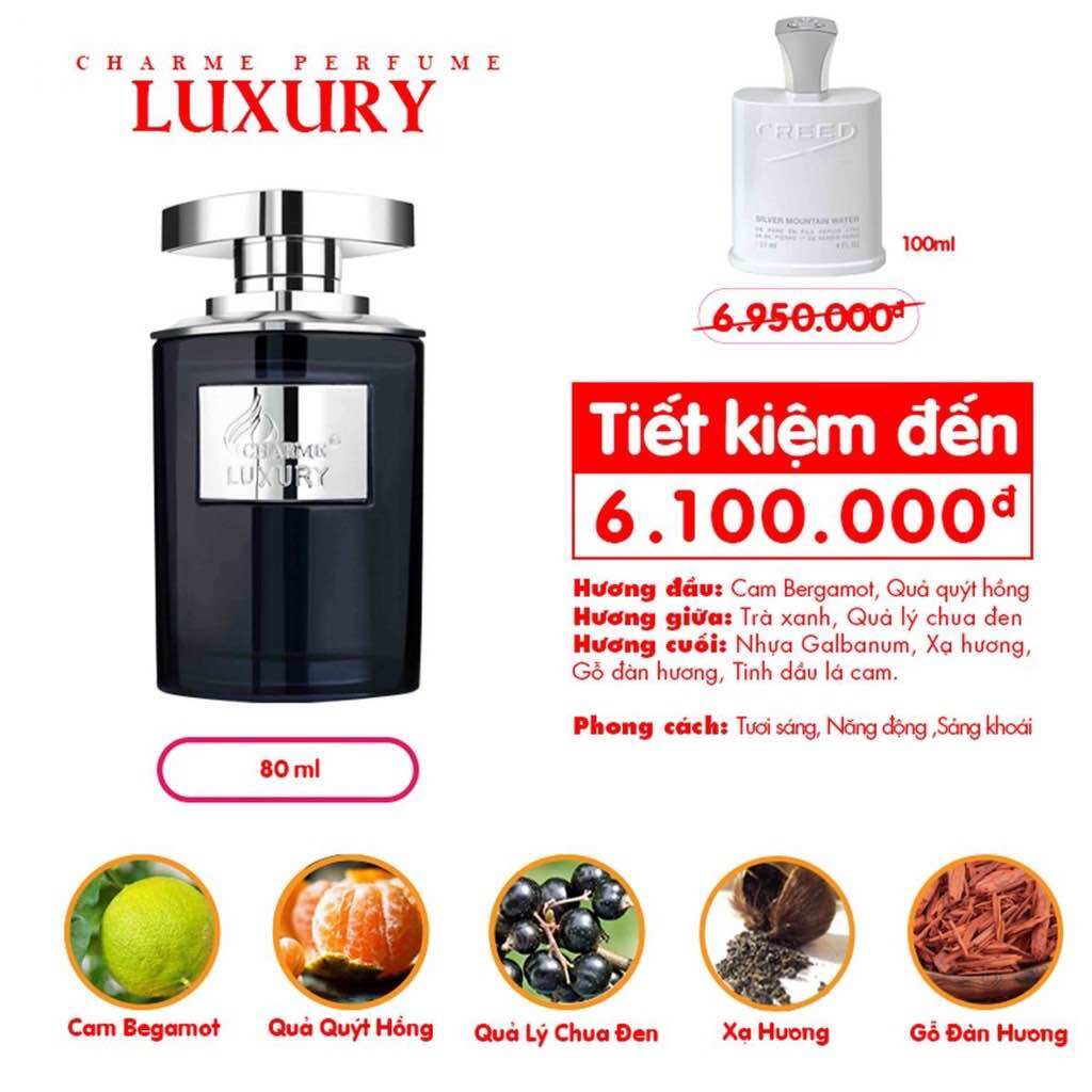 Nước hoa nam Charme Luxury 10ml