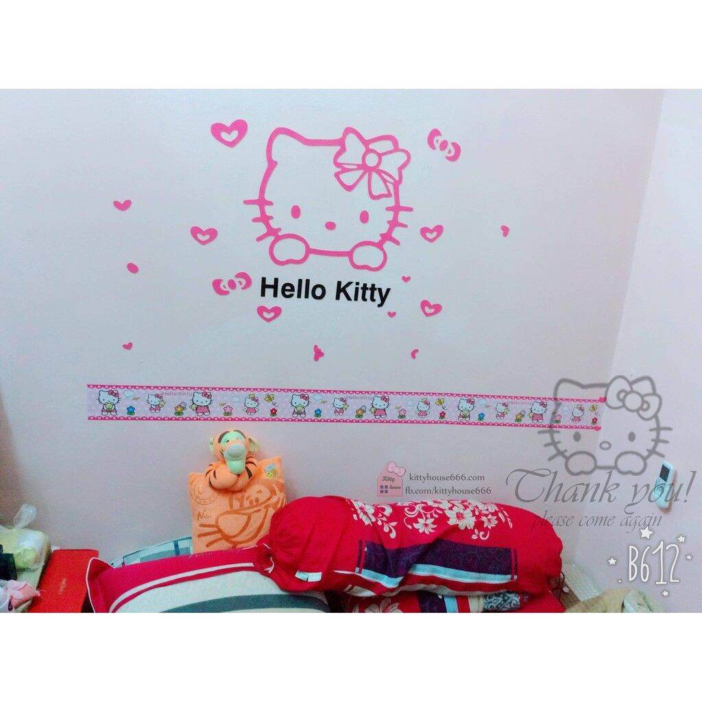 🌸DECAL 3D DÁN TƯỜNG HELLO KITTY
