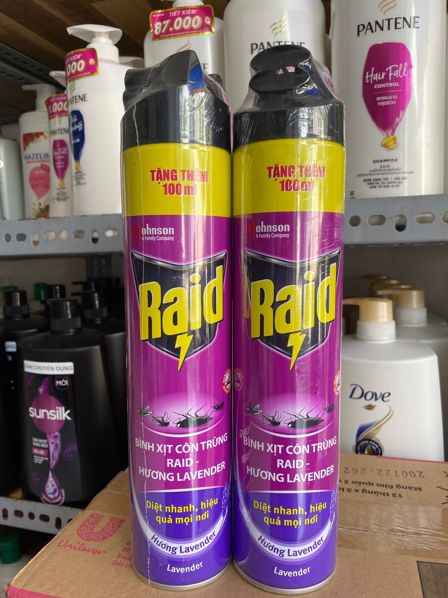 Bình xịt côn trùng RAID- hương lavender 520ml