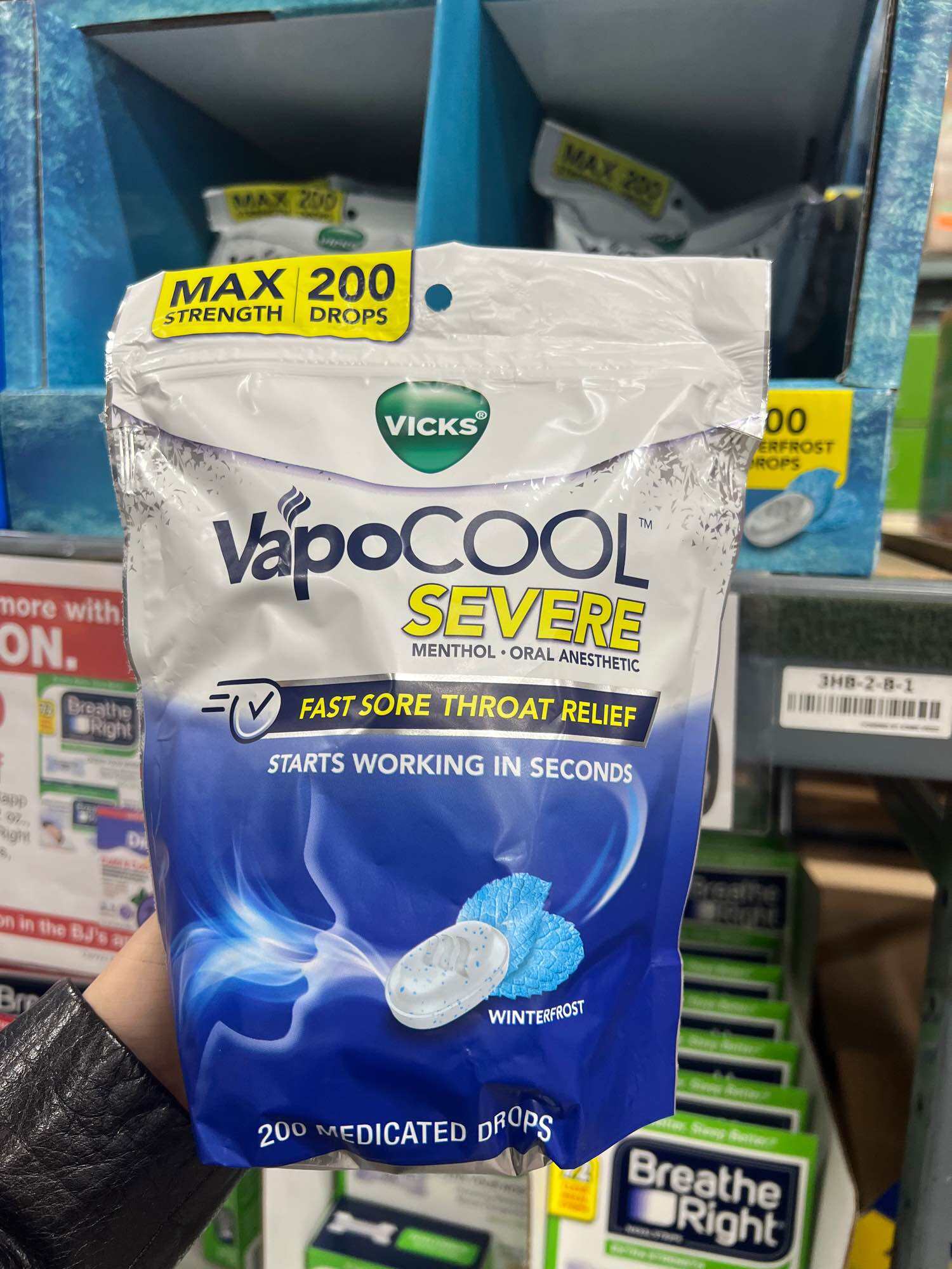 (🇺🇸 USA) 🍬🍬🍬Kẹo ngậm Vicks VapoCool Severe WinterFrost 200 Drops