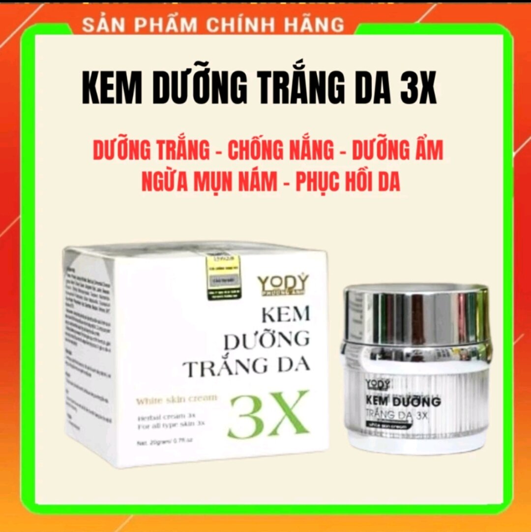 KEM 3X PHƯƠNG ANH DƯỠNG DA CHỐNG NẮNG HERBAL CREAM DƯỠNG TRẮNG NGỪA MỤN NÁM TÀN NHANG